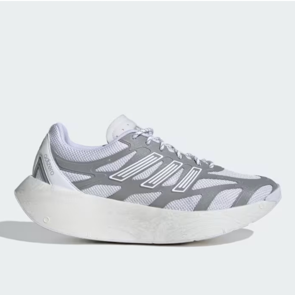 Adidas White and Gray Adizero Aruku Athletic Shoes